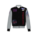 Men's Double NewYork Giants Layered Bomber Sports Jacket-Techno Scuba Knit