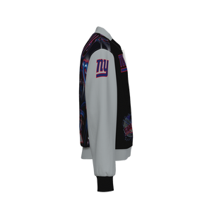 Men's Double NewYork Giants Layered Bomber Sports Jacket-Techno Scuba Knit