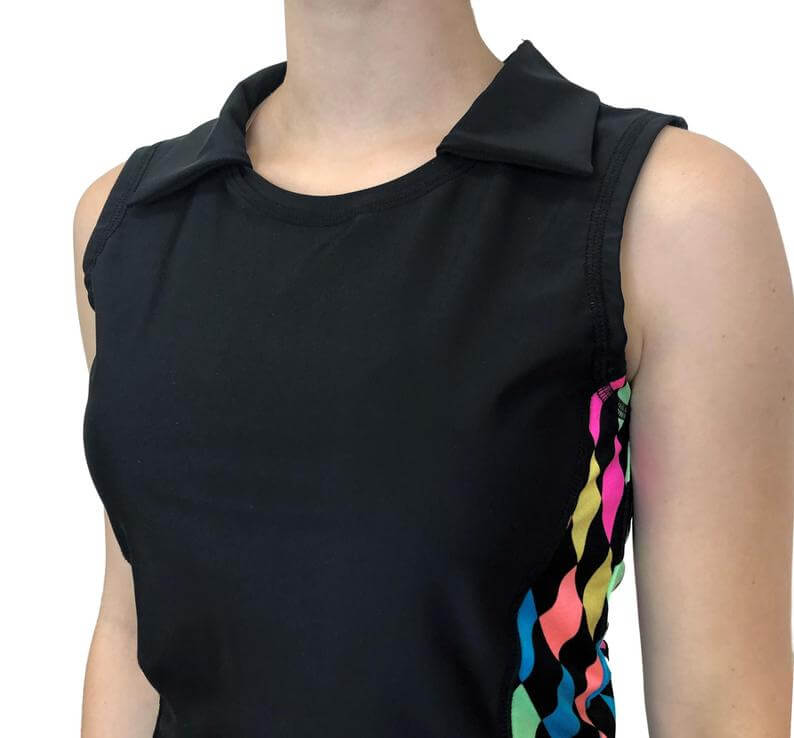Neon Diamond Athletic Collared Shirt Golf Apparel Tennis | Etsy