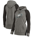 Philadelphia Eagles NFL Pro Line by Fanatics Branded Women's Team Raglan Tri-Blend Pullover Hoodie - Heathered
